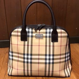 Vintage Burberry top handle satchel